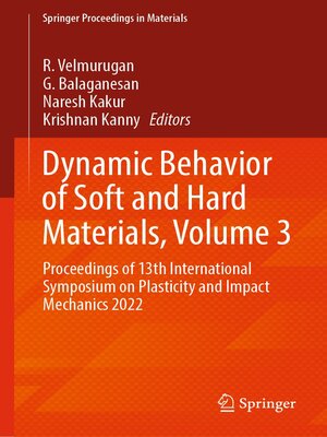 cover image of Dynamic Behavior of Soft and Hard Materials, Volume 3